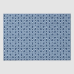 Traditional Navy Blue Christmas Trees & Reindeer Tissue Paper