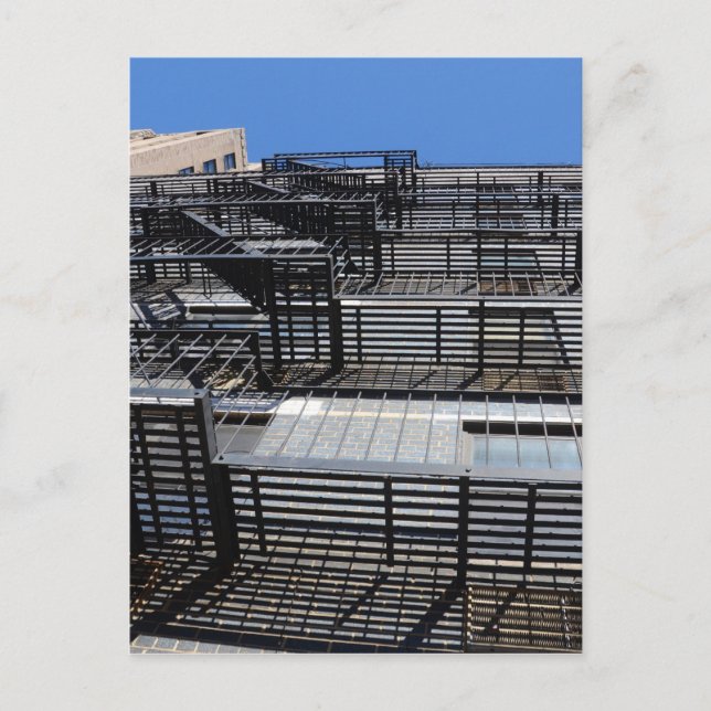 Traditional New York Fire Escape Postcard (Front)