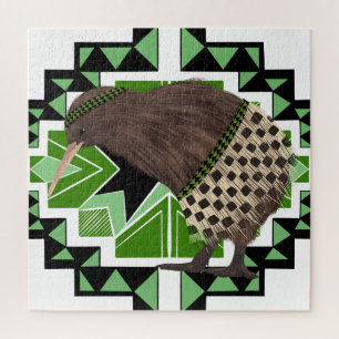 Traditional New Zealand National Bird- Kiwi Bird Jigsaw Puzzle