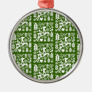 Traditional Nordic Christmas Decor Metal Tree Decoration