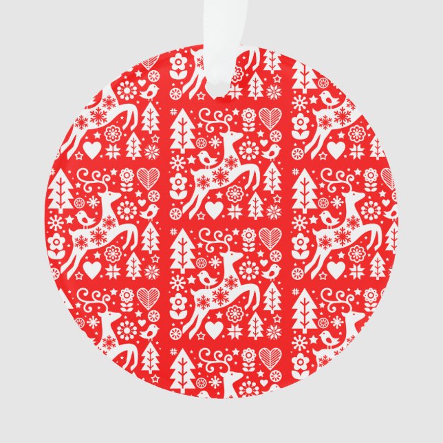 Traditional Nordic Christmas Decor Ornament (Front)