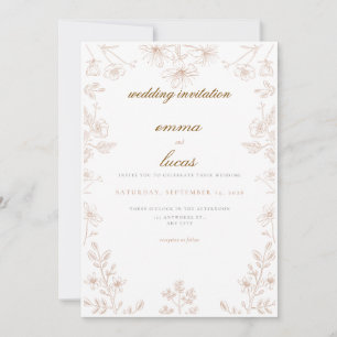 Traditional Norwegian Rosemaling Wedding Invitatio Invitation