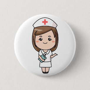 Traditional Nurse 6 Cm Round Badge