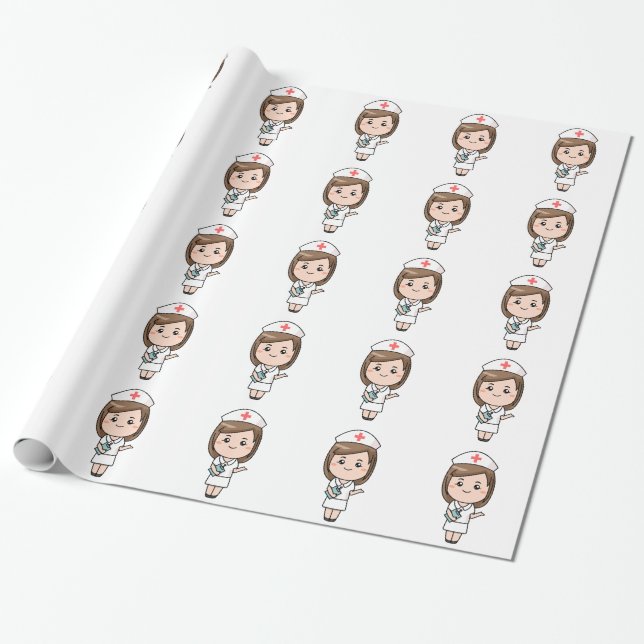 Traditional Nurse Wrapping Paper (Unrolled)