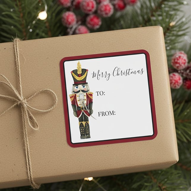 Traditional Nutcracker Christmas Holiday Gift Tag (Creator Uploaded)