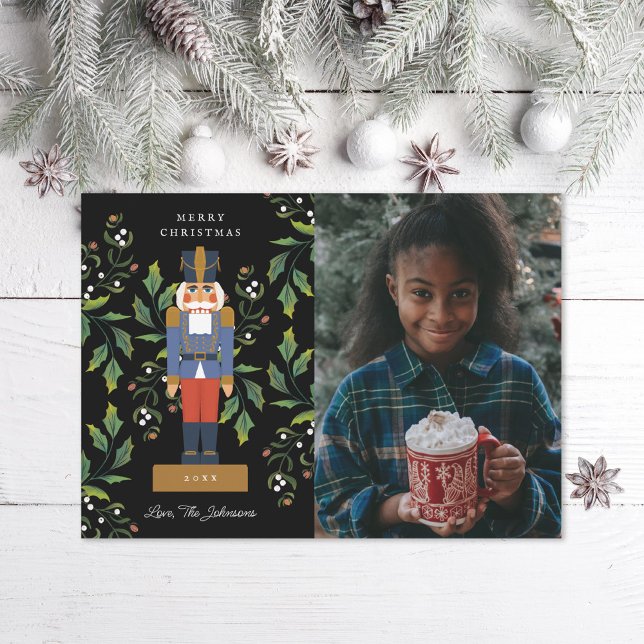 Traditional Nutcracker Photo Holiday Card (Creator Uploaded)