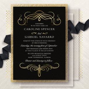 Traditional Old World Calligraphy Wedding