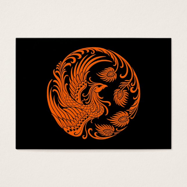 Traditional Orange Phoenix Circle (Front)