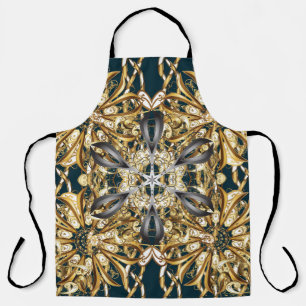 Traditional orient ornament. Classic vintage backg Apron