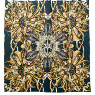 Traditional orient ornament. Classic vintage backg Shower Curtain