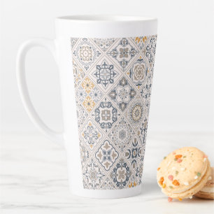 Traditional ornament Portuguese and Spanish Boho  Latte Mug
