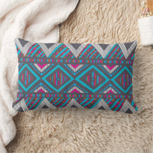 Traditional ornamental Ethnic Geometric Pattern Lumbar Cushion