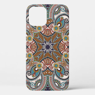 Traditional ornamental floral paisley bandanna. Yo iPhone 12 Case