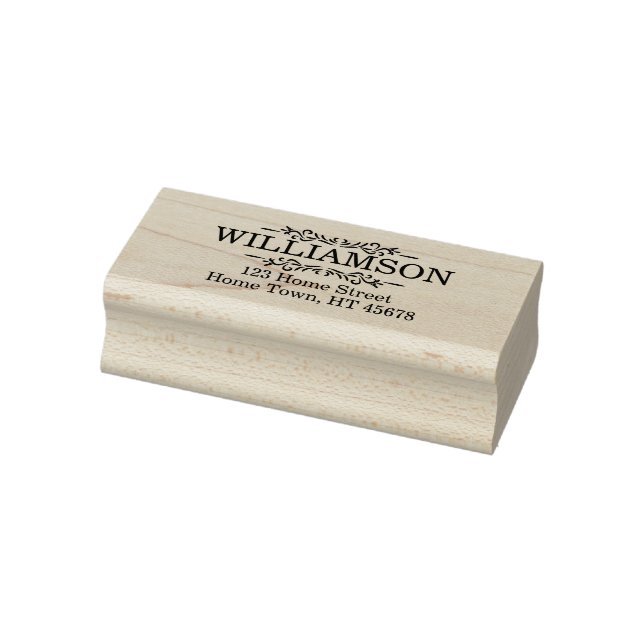 Traditional Ornamentation Return Address Rubber Stamp (Stamp)