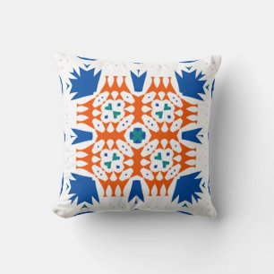Traditional ornate mexican talavera. Hand drawn de Cushion