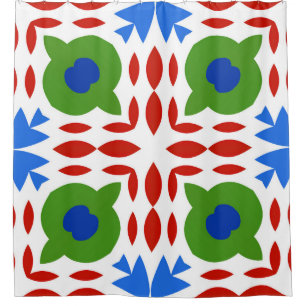 Traditional ornate mexican talavera. Hand drawn de Shower Curtain