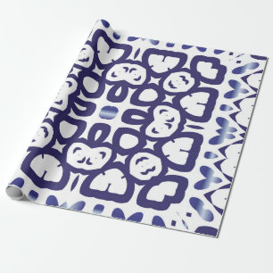 Traditional ornate portuguese azulejo. Vintage sea Wrapping Paper