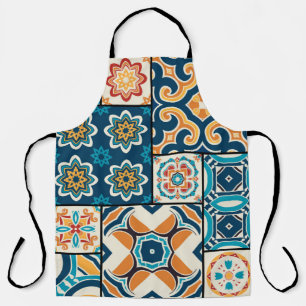 Traditional ornate portuguese decorative colour ti apron