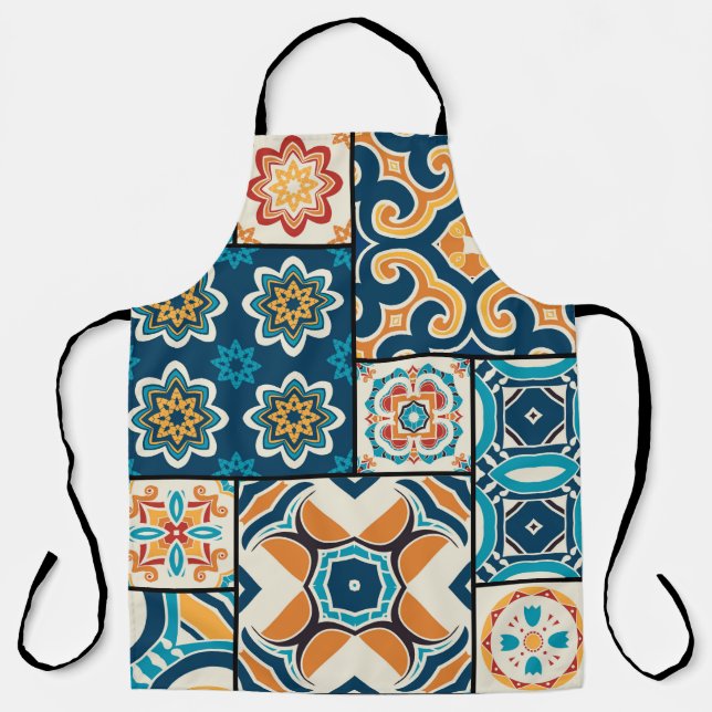 Traditional ornate portuguese decorative colour ti apron (Front)
