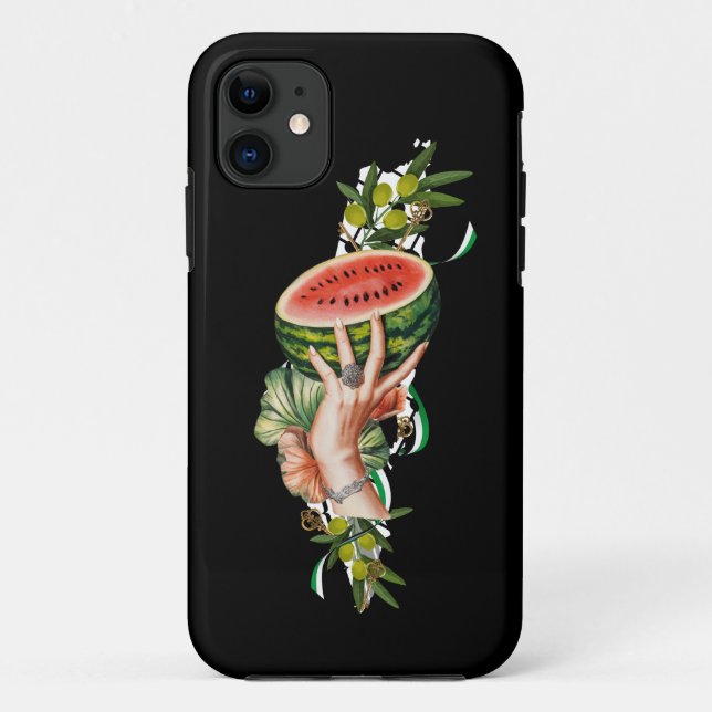 Traditional Palestine elements in palestine map Case-Mate iPhone Case (Back)