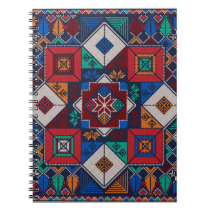 Traditional Palestine Embroidery tatreez  colorful Notebook