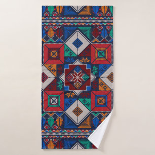 Traditional Palestine Embroidery tatreez colourfu Bath Towel Set