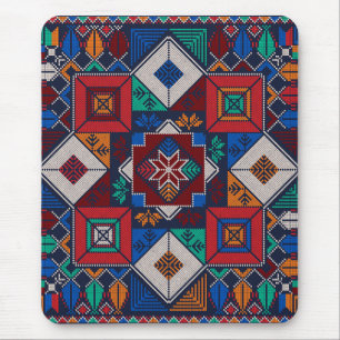 Traditional Palestine Embroidery tatreez  colourfu Mouse Pad