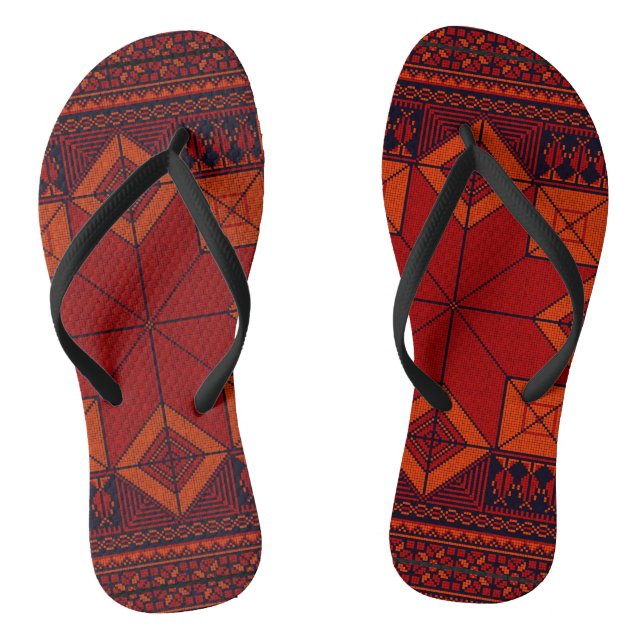 Traditional Palestine Embroidery tatreez Pattern   Jandals (Footbed)