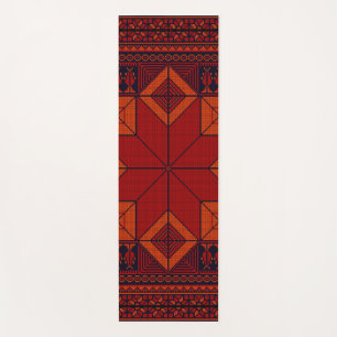 Traditional Palestine Embroidery tatreez Pattern   Yoga Mat
