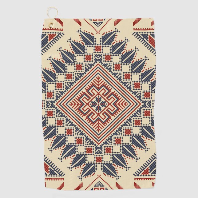 Traditional Palestinian embroidery Golf Towel (Front)