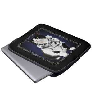 Traditional Palestinian Kufiya Wearing Cat Laptop Sleeve