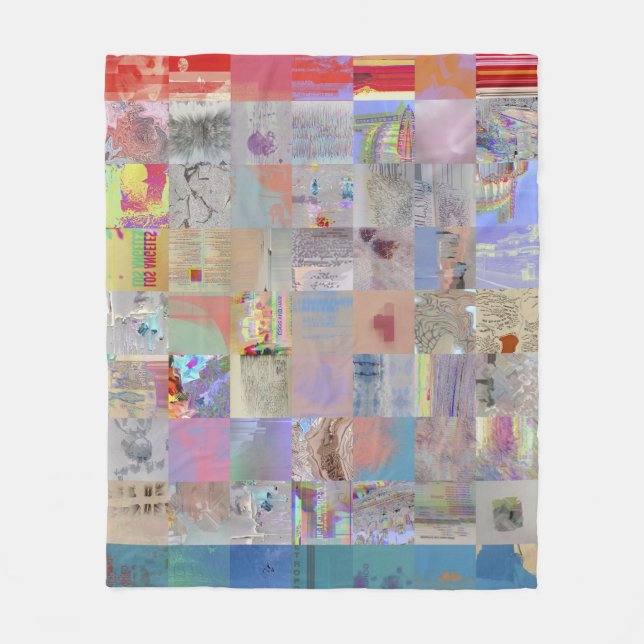 Traditional Patchwork Geometric Home Decor Fleece Blanket (Front)