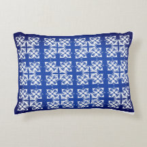 Traditional Pattern Accented Cotton Pillow
