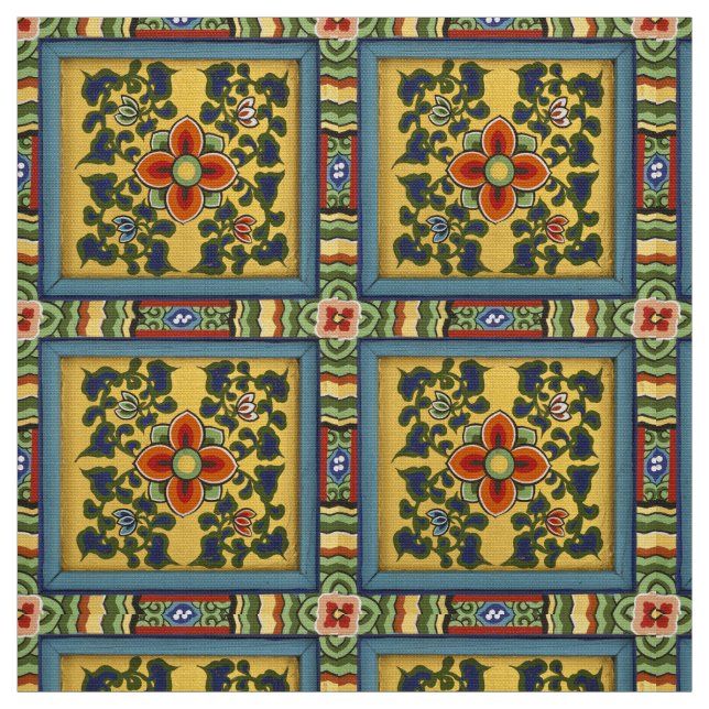 Traditional Patterns Mural Textiles Fabric (Swatch)