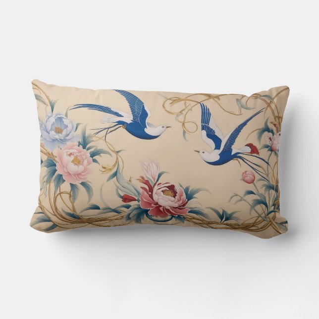 Traditional Persian Design Lumbar Pillow (Back)
