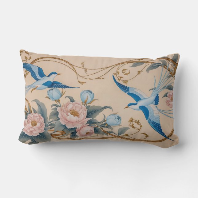 Traditional Persian Design Lumbar Pillow (Back)