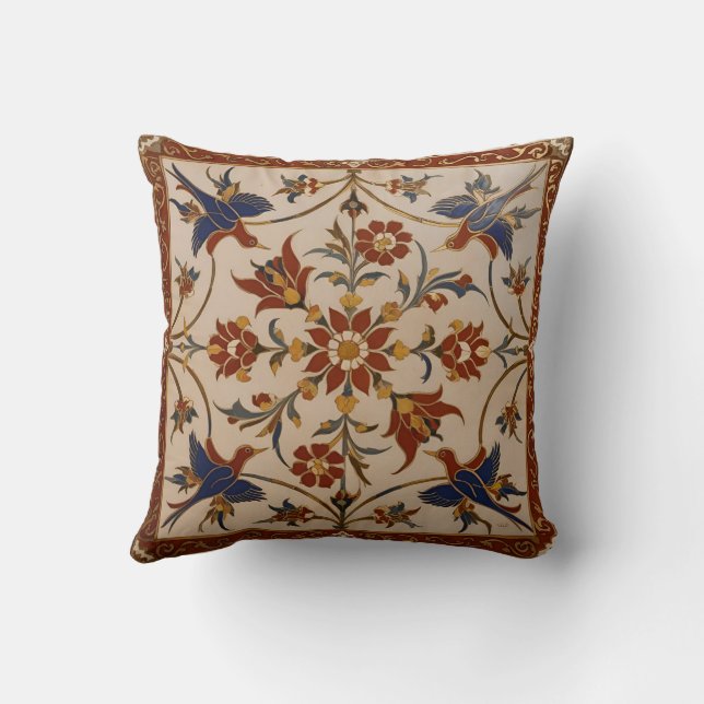 Traditional Persian Design Square Pillow (Back)