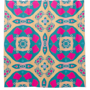 Traditional, Peruvian patchwork, tile pattern Shower Curtain