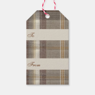 Traditional Plaid Nostalgic Tartan Family Gift Tags