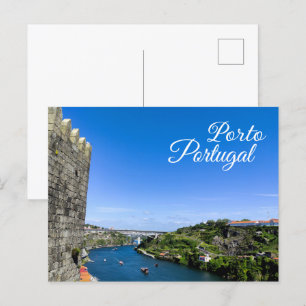 Traditional Port City Landscape Postcard