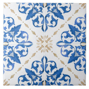 Traditional Portuguese glazed Tile