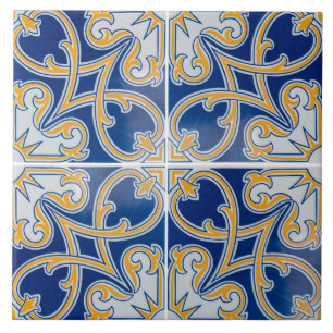 Traditional Portuguese glazed Tile
