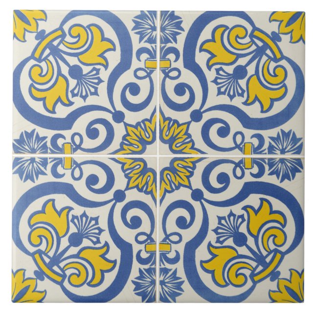 Traditional Portuguese glazed  Tile (Front)