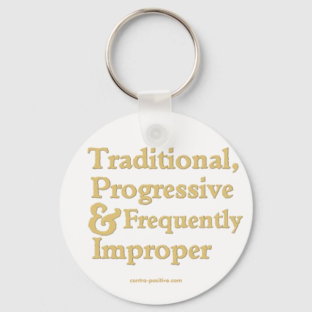 Traditional, Progressive ... Key Ring (Front)