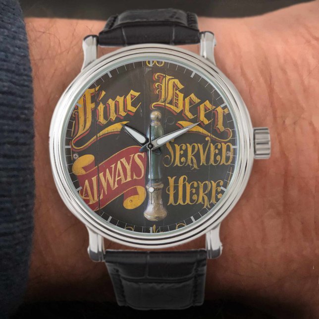 Traditional Pub Beer. Old Pub Sign Image on a Watch (Creator Uploaded)