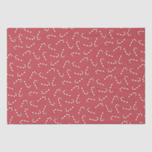 Traditional Red Candy Cane Vintage Christmas Tissue Paper