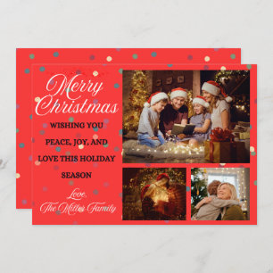 Traditional Red Christmas Photo Card