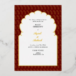 Traditional Red & Gold Mehendi Ceremony Indian