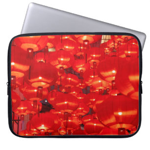 Traditional red lanterns decorated for Chinese new Laptop Sleeve