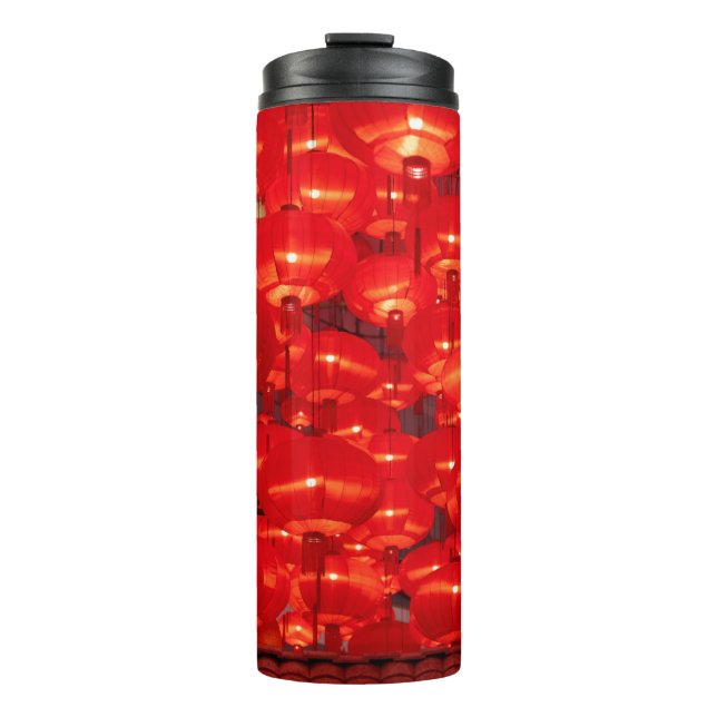 Traditional red lanterns decorated for Chinese new Thermal Tumbler (Front)